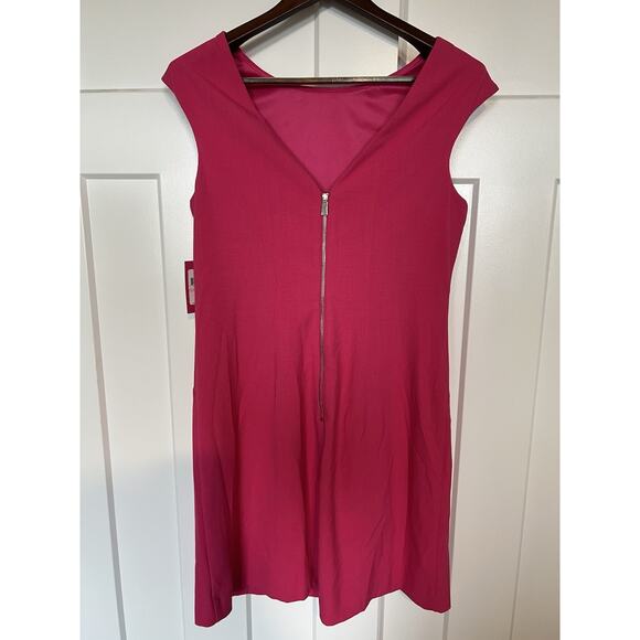 Vince Camuto Size 10 Women's Dress Fuchsia NWT Zippered Back Sheath Dress $128 - Picture 3 of 9